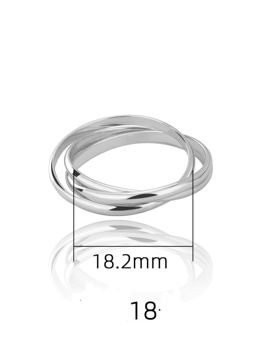 Silver HK 18 925 Sterling Silver Geometric Minimalist Stackable Ring