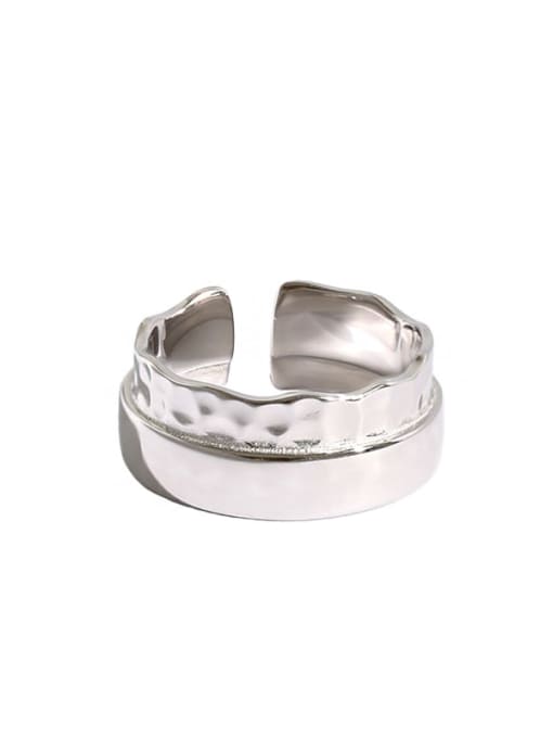 DAKA 925 Sterling Silver Irregular Vintage Band Ring 4