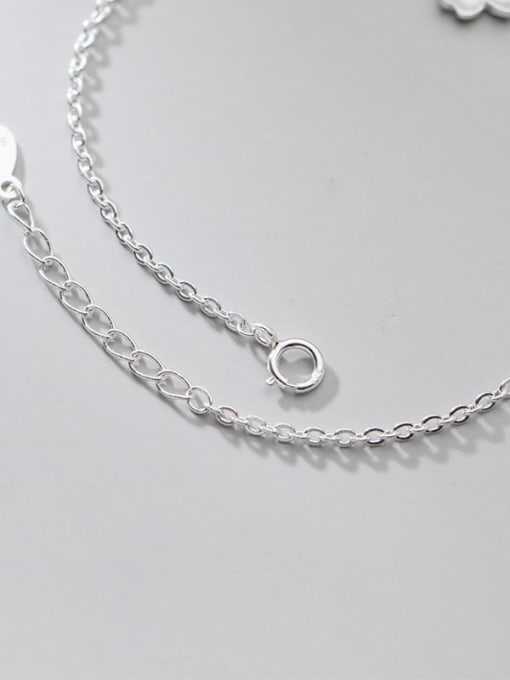 Rosh 925 Sterling Silver Flower Minimalist Link Bracelet 3