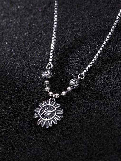 Rosh 925 Sterling Silver Vintage  Flower Necklace 2
