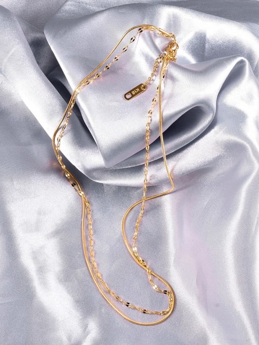A TEEM Titanium Minimalist chain Multi Strand Necklace 2