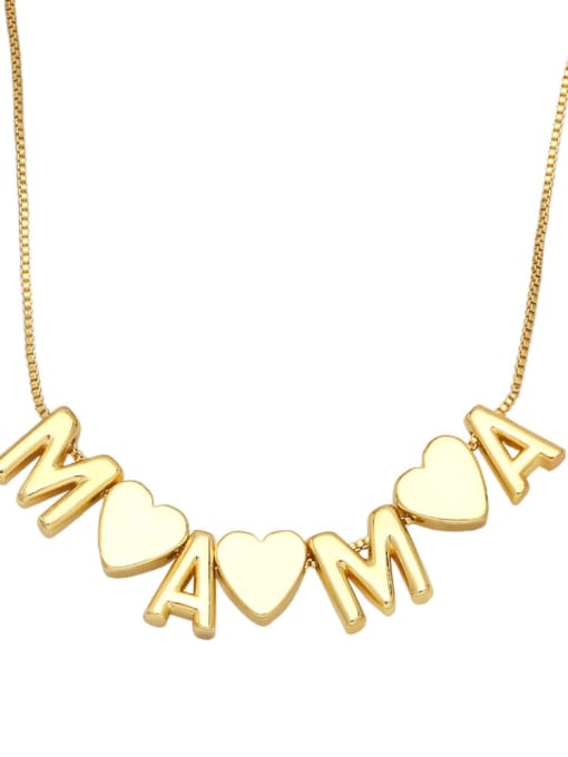 CC Brass Letter Minimalist  Heart Pendant Necklace 3