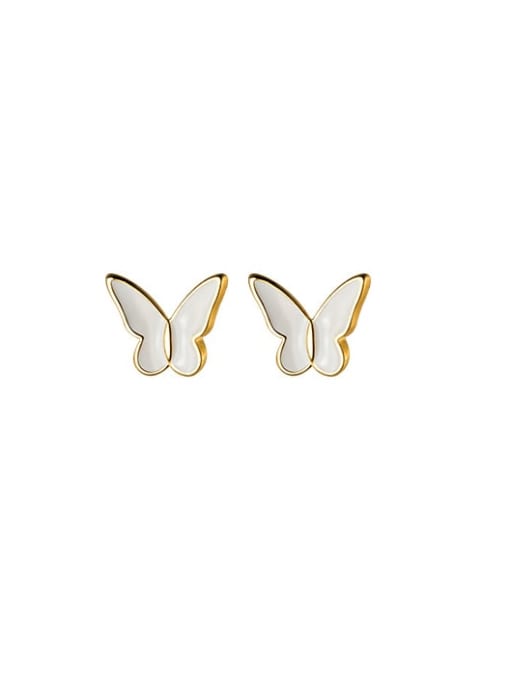 Rosh 925 Sterling Silver Shell Butterfly Minimalist Stud Earring 3