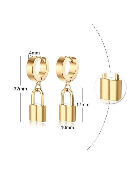 CONG Titanium Steel Locket Minimalist Single Earring(Single-Only One) 4