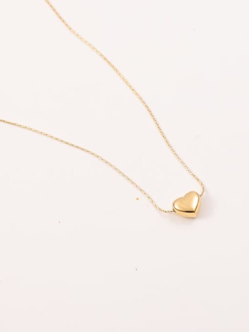 GROSE Titanium Steel Heart Minimalist Necklace 2