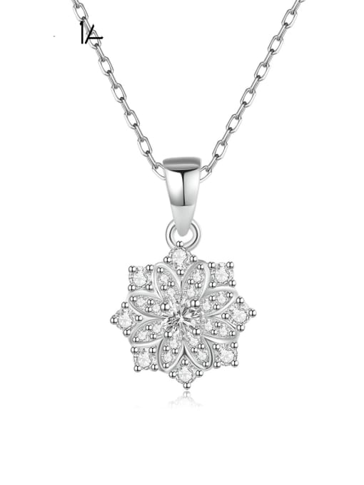 CCUI 925 Sterling Silver Cubic Zirconia Geometric Dainty Necklace