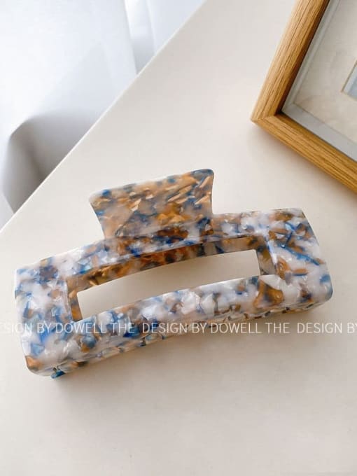 Yellow blue spot 13cm Cellulose Acetate Trend Geometric Alloy Jaw Hair Claw