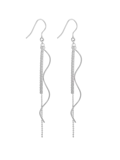 spiral tassel earrings 925 Sterling Silver Tassel Minimalist Threader Earring