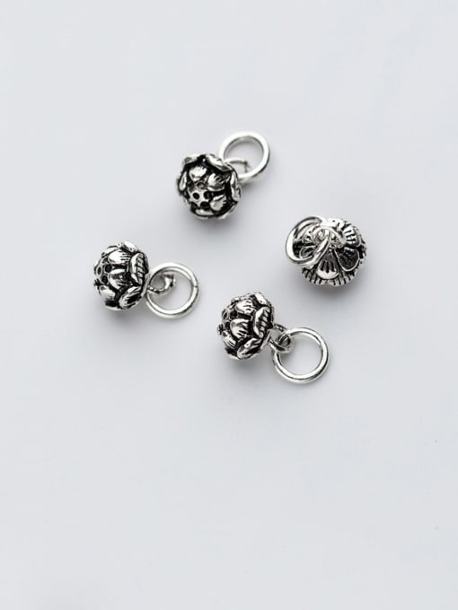 FAN 925 Sterling Silver With Vintage Flowers Pendant Diy Accessories