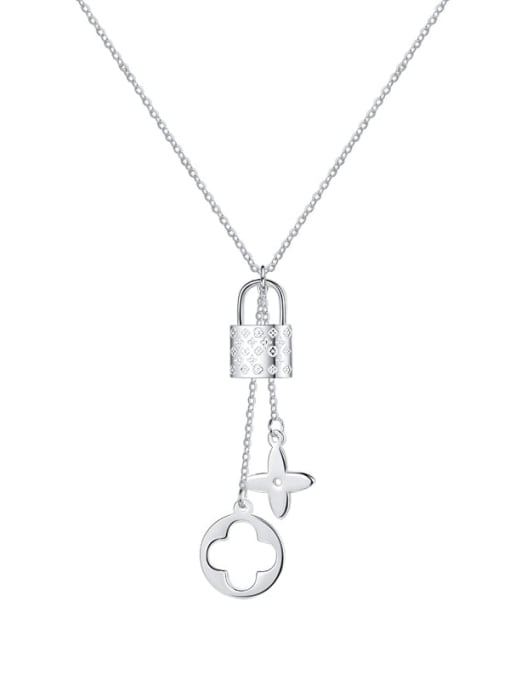 KDP-Silver 925 Sterling Silver Cross Minimalist Tassel Necklace 3