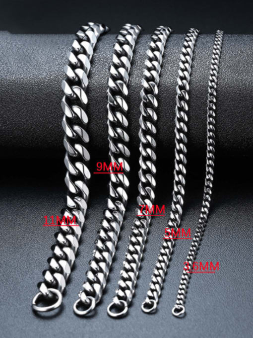 CONG Titanium Steel Geometric Vintage Link Bracelet 0