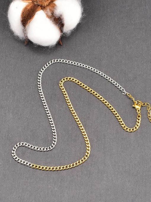 A TEEM Titanium Steel Heart Minimalist Asymmetrical Chain Necklace