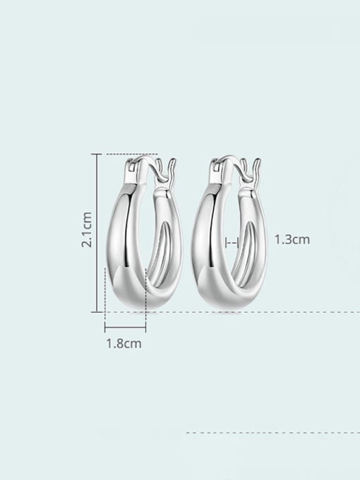 Jare Brass Geometric Minimalist Huggie Earring 3