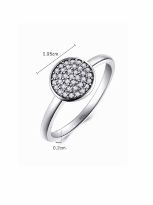 MODN 925 Sterling Silver Cubic Zirconia Round Vintage Band Ring 1