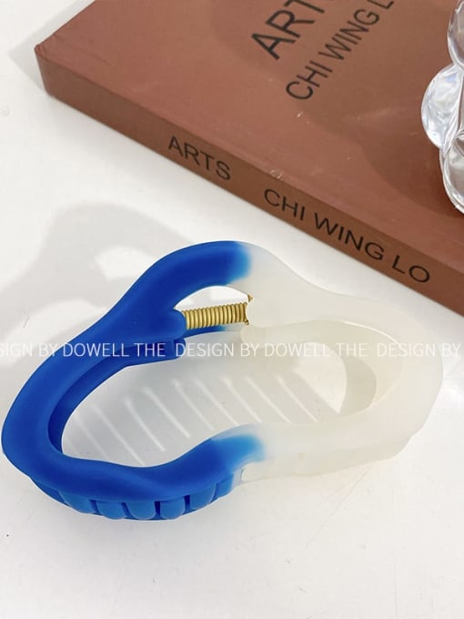 Frosted blue Alloy Resin Minimalist Geometric  Multi Color Jaw Hair Claw
