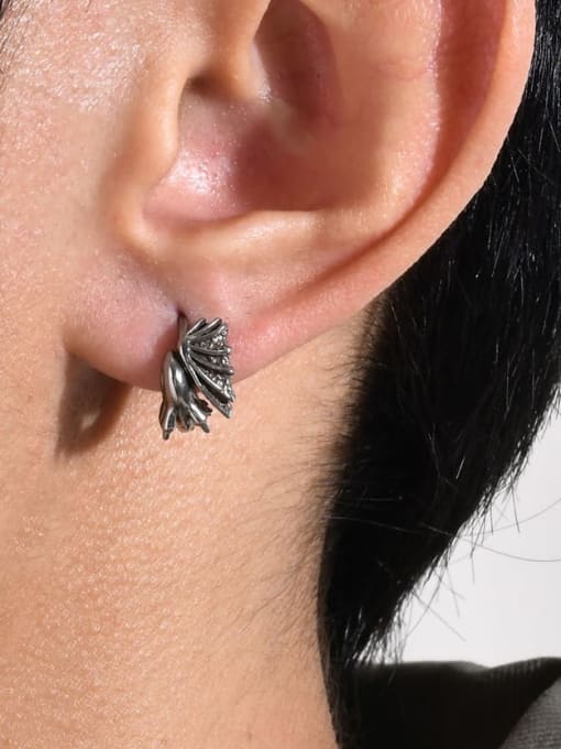 CONG Stainless steel Dragon Hip Hop Huggie Earring(Single-Only One) 1