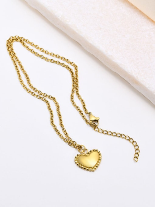gold Stainless steel Heart Minimalist Necklace