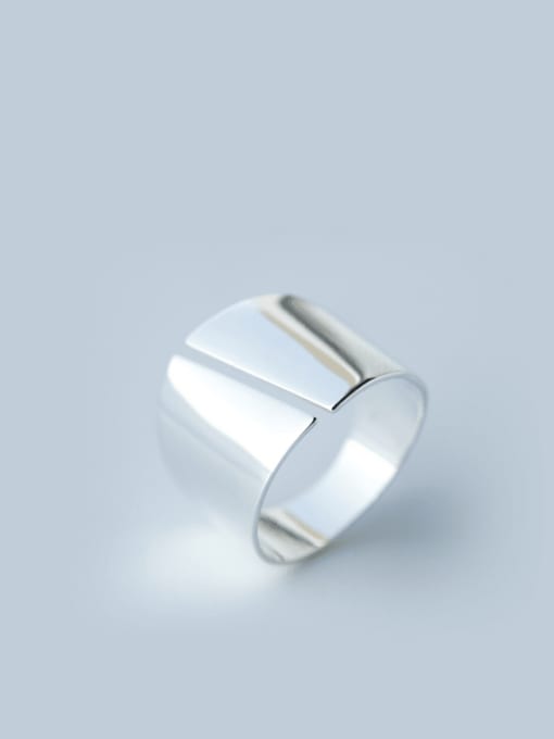 Rosh 925 Sterling Silver Irregular Minimalist Band Ring