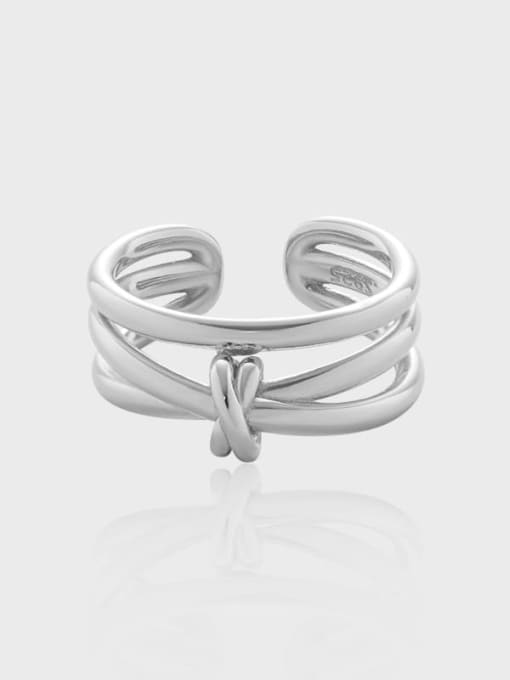DAKA 925 Sterling Silver Geometric Minimalist Stackable Ring