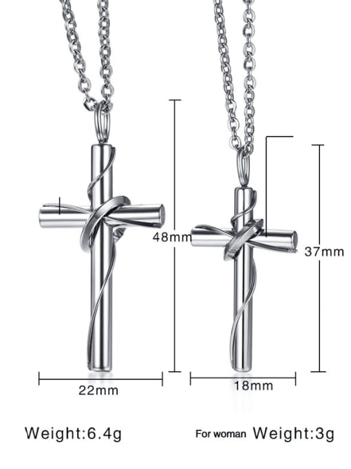 CONG 316L Surgical Steel Cross Ethnic Regligious Necklace 1