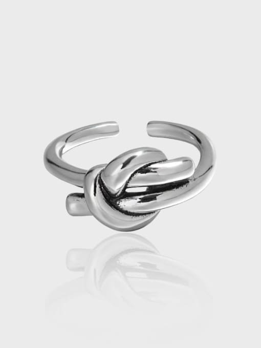 DAKA 925 Sterling Silver Bowknot Vintage Band Ring