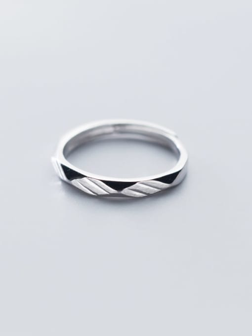 Rosh 925 Sterling Silver  Minimalist Round Free Size Ring 2