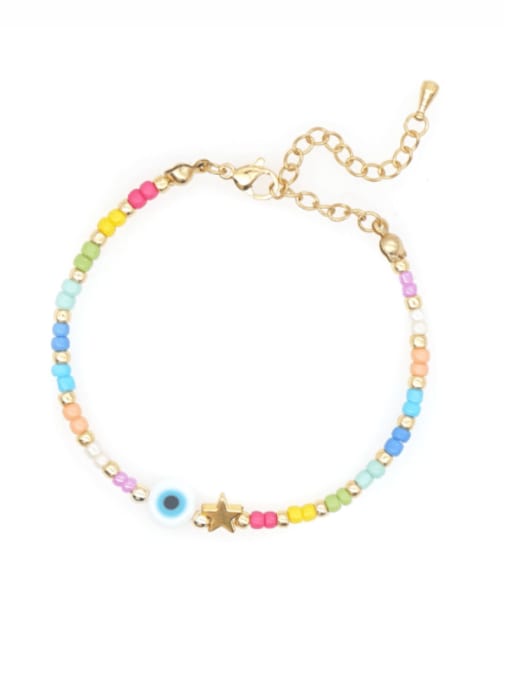 MMBEADS Miyuki Millet Bead Multi Color Evil Eye Bohemia  Handmade Beaded Bracelet