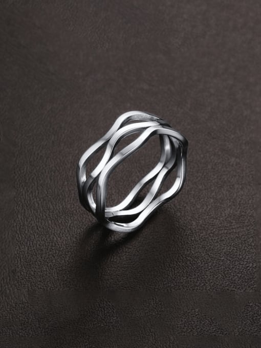 CONG Stainless steel Geometric Minimalist Stackable Ring 3