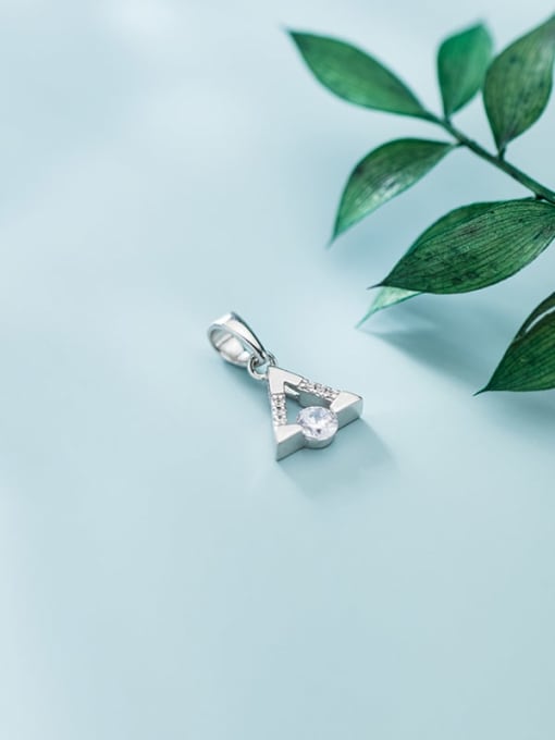 Rosh 925 sterling silver cubic zirconia  minimalist triangle  pendant