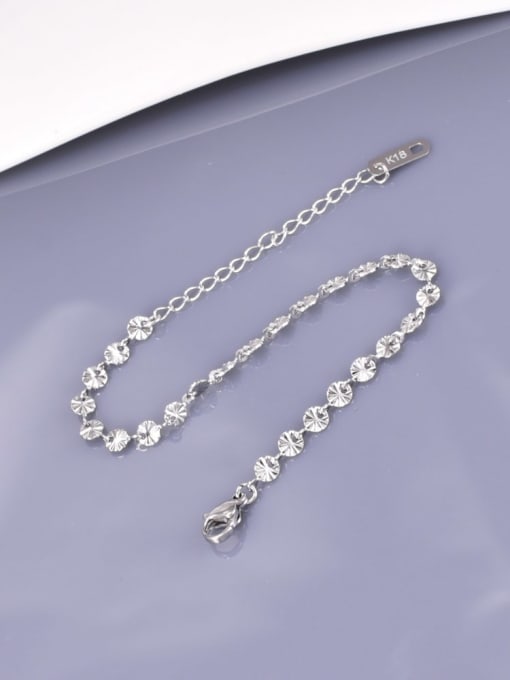 Y12 steel Feet Chain Titanium Steel Flower Minimalist Bracelet