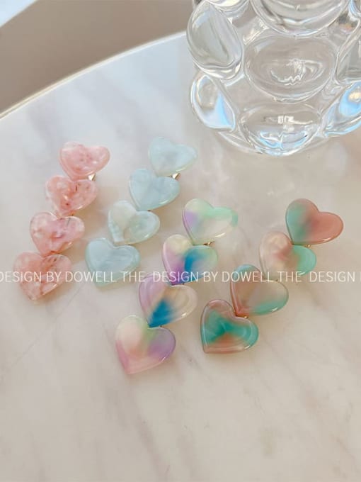 Chimera Cellulose Acetate Trend Heart Alloy Multi Color Jaw Hair Claw 2