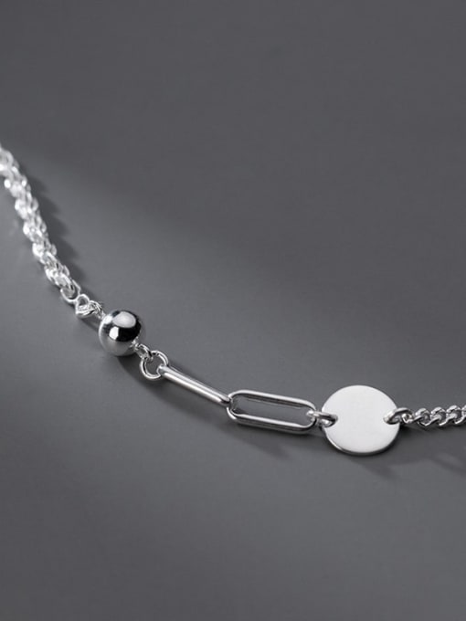 Rosh 925 Sterling Silver Geometric  Chain Minimalist Link Bracelet 2