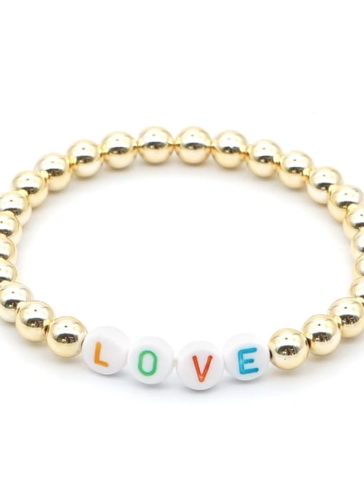 Roxi Stainless steel Bead Multi Color Letter Bohemia Stretch Bracelet 3