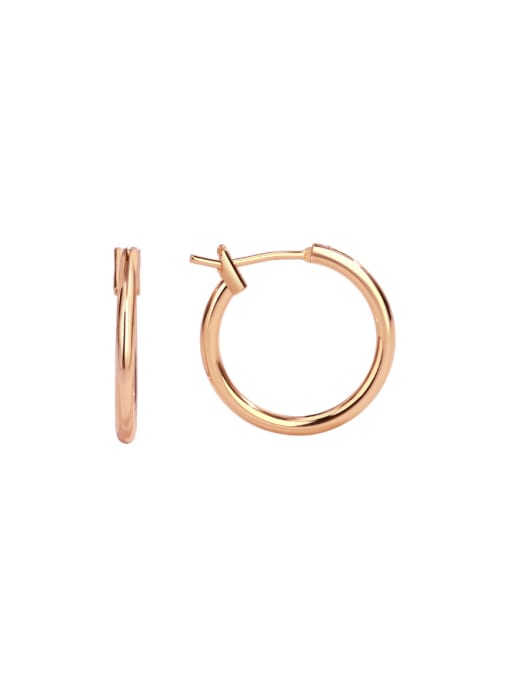 Platinum Circle Earrings 20mm Brass Geometric Minimalist Hoop Earring