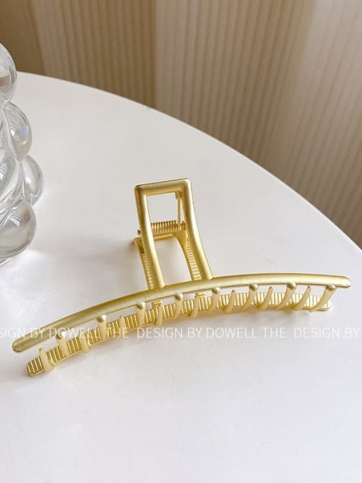 Bright gold T-clip Alloy Minimalist Irregular Jaw Hair Claw
