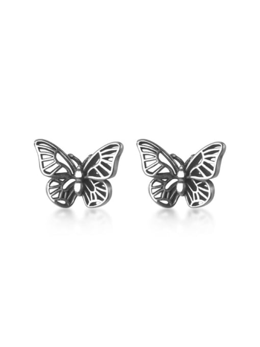 Rosh 925 Sterling Silver Butterfly Vintage Stud Earring 0