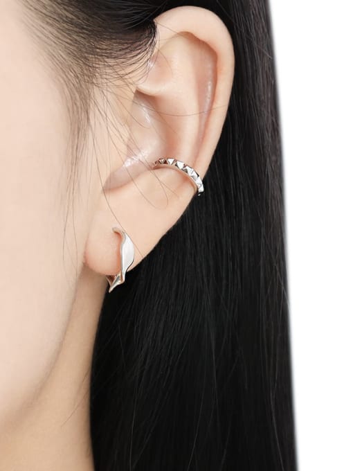 DAKA 925 Sterling Silver Geometric Minimalist Stud Earring 1