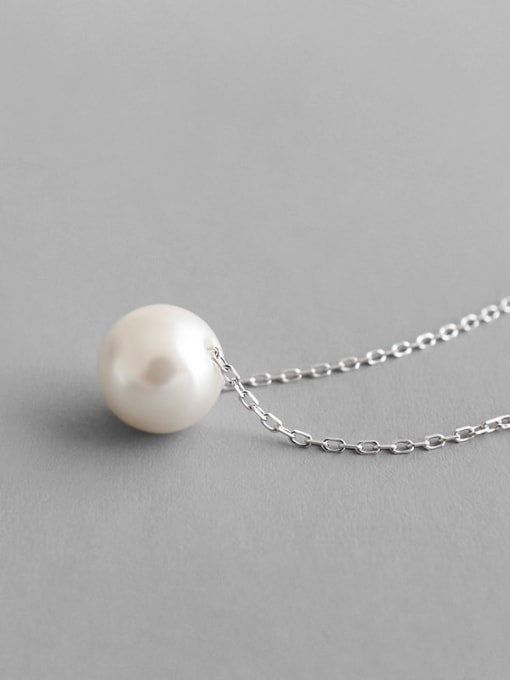 DAKA S925 sterling silver single pearl necklace 2