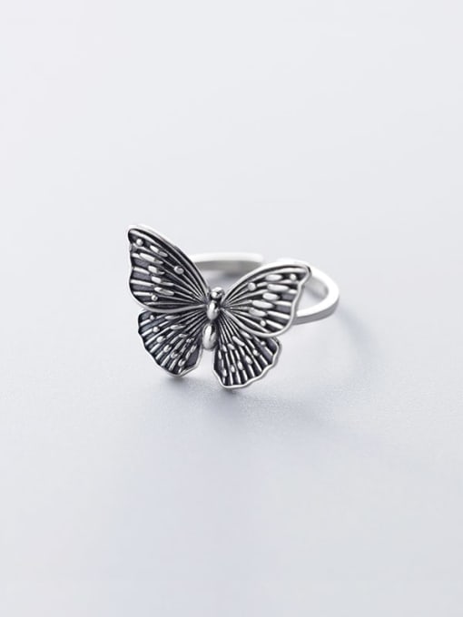 Rosh 925 Sterling Silver Butterfly Vintage Band Ring 1