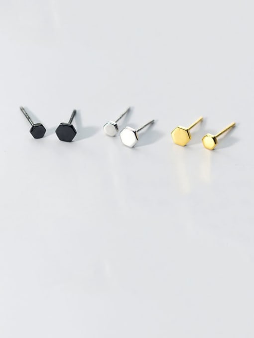 Rosh 925 Sterling Silver Geometric Minimalist Stud Earring