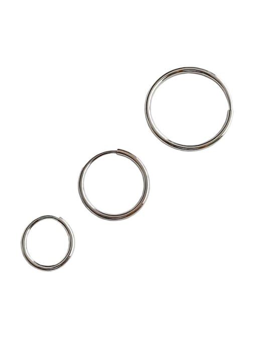 DAKA 925 Sterling Silver Round Minimalist Hoop Earring 4
