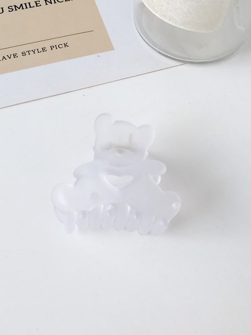 fog  white 4.5cm Alloy Resin Cute Little bear  Jaw Hair Claw