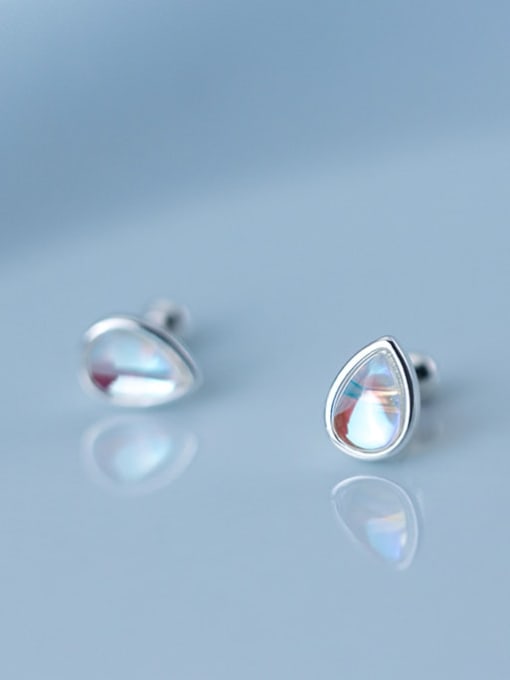 Rosh 925 Sterling Silver Opal Water Drop Minimalist Stud Earring 4
