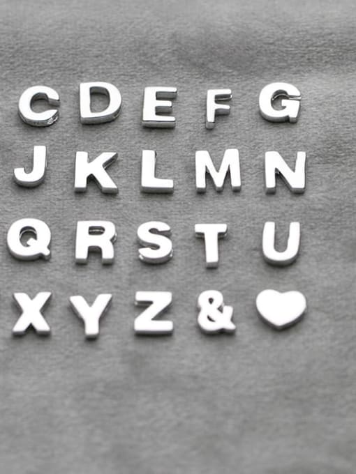 Rosh 925 Sterling Silver Minimalist Letter  Pendant 1