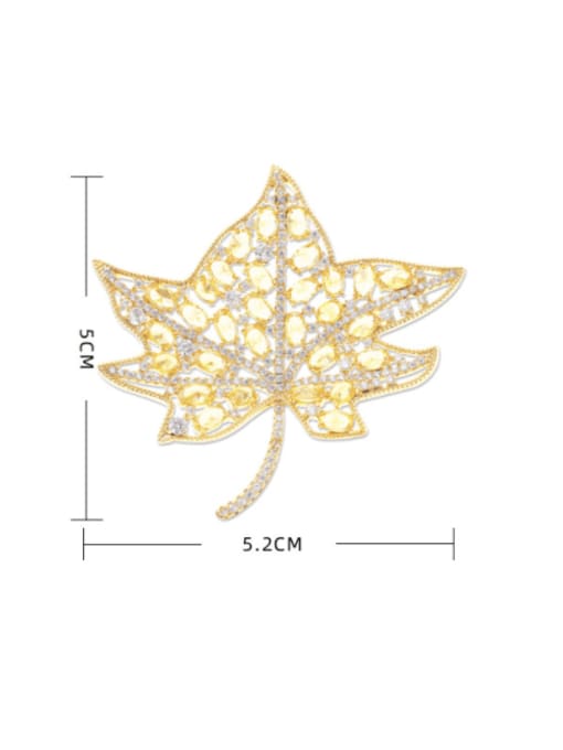 Luxu Brass Cubic Zirconia Butterfly Statement Brooch 3
