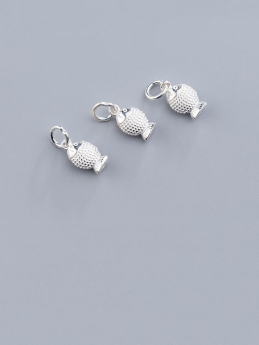 FAN 925 Sterling Silver With  Simple Fish Pendant Diy Jewelry Accessories 2