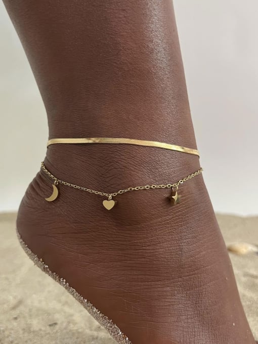 CONG Stainless steel Irregular Minimalist Anklet 3