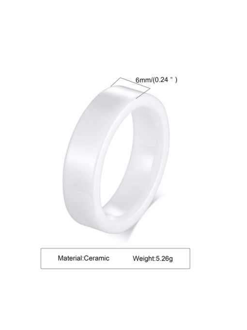 CONG Ceramic Geometric Minimalist Band Ring 2