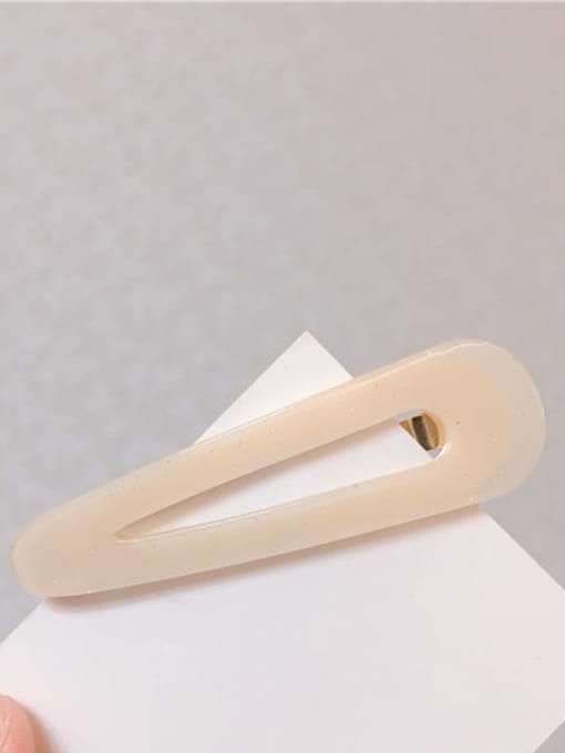 Flashing white Alloy Cellulose Acetate  Minimalist Water Drop  Hair Barrette