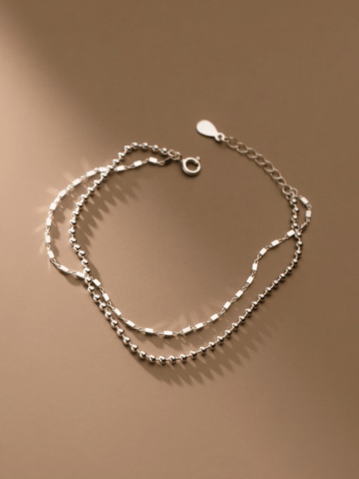 Rosh 925 Sterling Silver Geometric Vintage Strand Bracelet